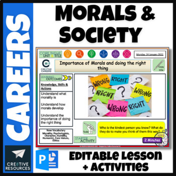 Preview of Morals and Society Lesson