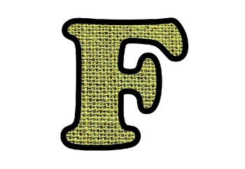Preview of Green Jute Fabric Texture Bulletin Board Letters, Numbers, Symbols, Eco Friendly
