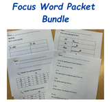 Green Kit Lessons 11-20 - Focus Word Packet Bundle