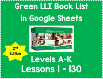Preview of Green LLI 2nd Edition Book List (Google Sheet)