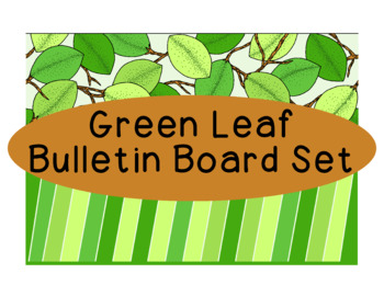 Green Leaf Bulletin Board Border Printable Full Color PDF | TpT