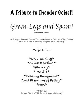 Preview of Green Legs and Spam! (With Apologies to Dr. Seuss)