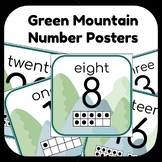 Green Mountain Number Wall Posters with Ten Frames (1-20)