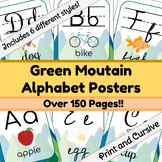 Green Moutain Classroom Decor Alphabet Posters - Print and