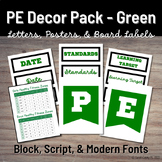 Green PE Decor: Board Letters, Headers, Labels, & Posters
