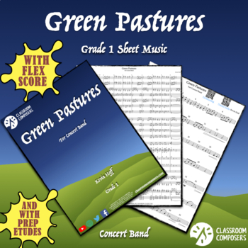 Preview of Green Pastures | Grade 1 Sheet Music | Flex Concert Band