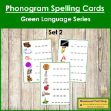 Green: Phonogram Spelling Cards (Set #2) - Montessori Phonics