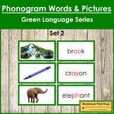 Green: Phonogram Words and Picture Cards Set #2 (PHOTOS) -