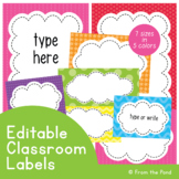 Editable Classroom Labels