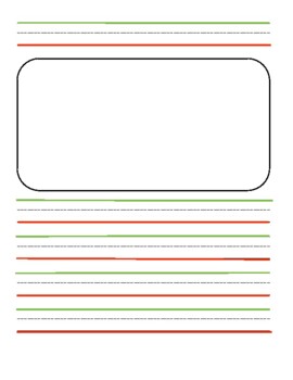 lined paper with picture box teaching resources tpt