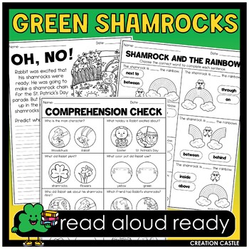 Preview of Green Shamrocks Book Companion for St. Patrick's Day and Spring Read Alouds