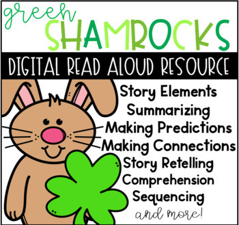 Preview of Green Shamrocks Digital Online Resource for Google Classroom™ Slides™