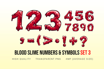 Preview of Green Slime Jelly Numbers And Symbols