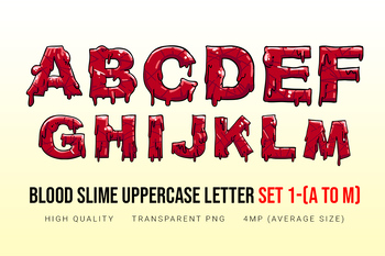 Preview of Green Slime Jelly Uppercase Letter A to M