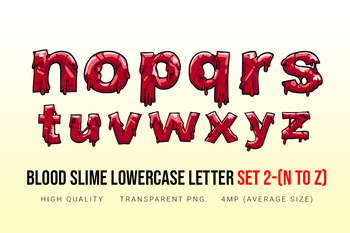 Preview of Green Slime Jelly lowercase Letter n to z