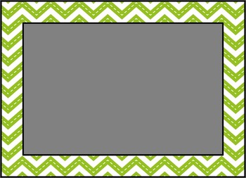 Preview of Cards and Labels: Green Chevron Eighths