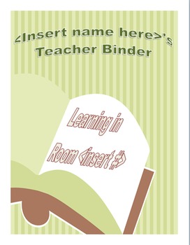 Preview of Green Teacher Binder Cover