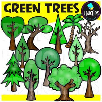 green forest trees clip art
