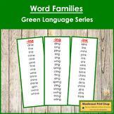 Green: Word Families - Montessori Phonics