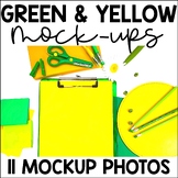 Green & Yellow Mockup Images | Seller Mock-up Photos | Sty