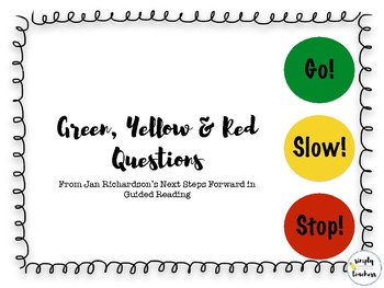 Preview of Green, Yellow & Red Questions - GUIDED READING