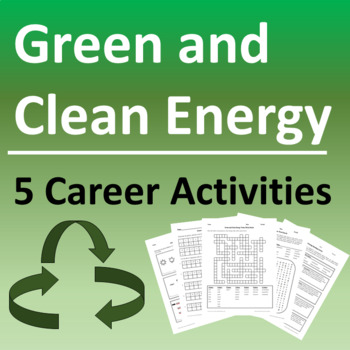 Preview of Green and Clean Energy Careers or Earth Day Activities