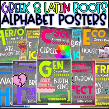 Preview of Greek and Latin Roots Alphabet Posters