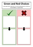 Green and Red Choices/Behaviours Visual Support and Activity