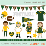 Green and gold football clip art