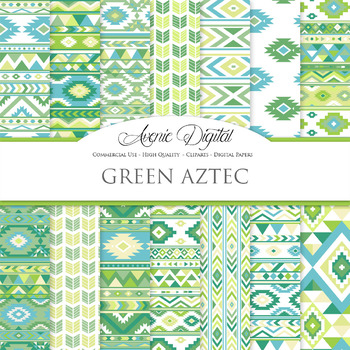 green tribal patterns