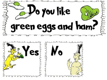Preview of Green eggs & Ham Answer Cards