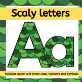Green scaly bulletin board display letters (for personal a