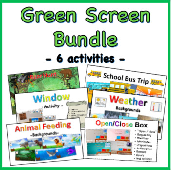 Preview of Bundle #1 - 6 Green Screen Background Activities