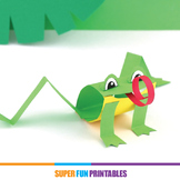 Green tree frog paper craft