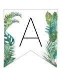 Greenery Banner A-Z and 0-9