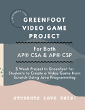 Greenfoot Java Programming Video Game Project