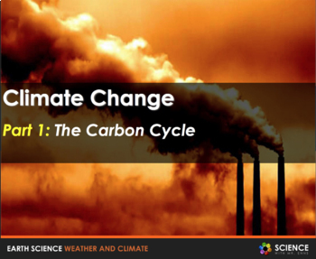 Preview of Greenhouse Effect & Climate Change Unit Presentation PPT + Student Summary Notes