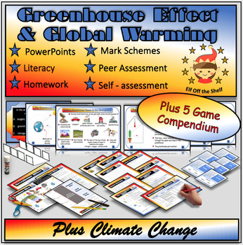 Preview of Greenhouse Effect Global Warming and Climate Change Lesson Plus 5 Games