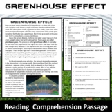 Greenhouse Effect Reading Comprehension Passage and Questi
