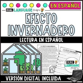 Preview of Greenhouse Effect Spanish Reading Comprehension | Efecto invernadero