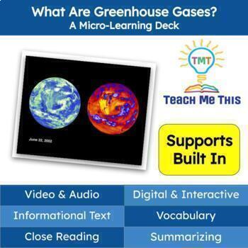 Preview of Greenhouse Gases Informational Text Reading Passage and Activities