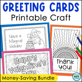 Greeting Card Craft BUNDLE - Printable Thank You and Holid
