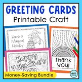Greeting Card Craft BUNDLE - Printable Thank You and Valen