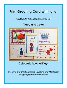 Preview of Greeting Card Writing Print