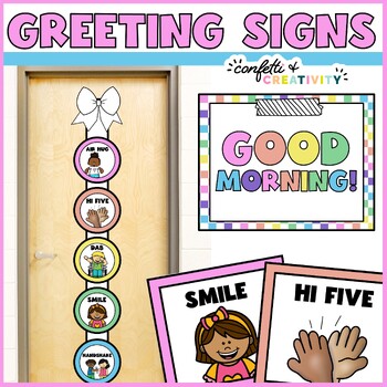 Greeting Signs | Bright and Simple by Confetti and Creativity | TPT