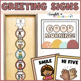 Greeting Signs | Modern Neutral Classroom
