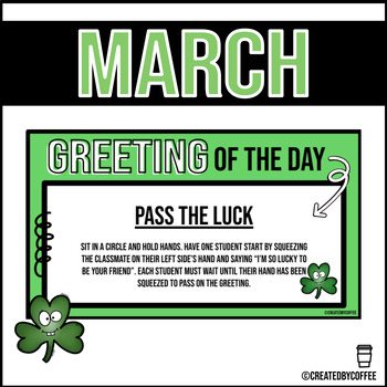 Preview of Greeting of the Day (March)