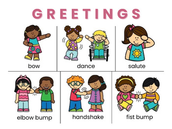 Preview of Greetings Chart - SEL Activity for General and Special Education Classrooms