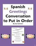 Spanish Greetings Conversation To Put in Order / Skit Span