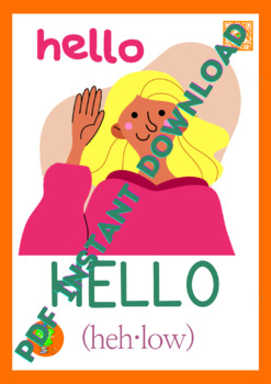 Preview of GREETINGS / ESL FLASHCARDS / WITH AUDIO PRONUNCIATION / L.I L.1